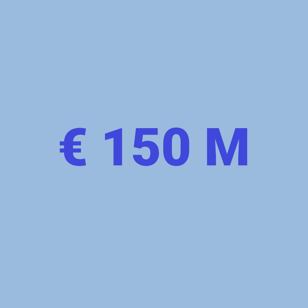 imagem representando 150 milhões de euros