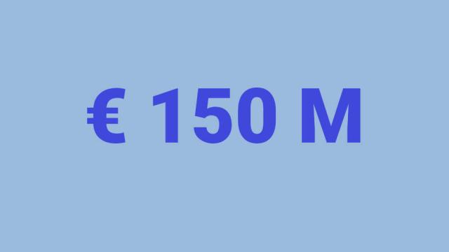 imagem representando 150 milhões de euros